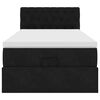 vidaXL Otomanski okvir kreveta s madraca crni 90x200cm bar&scaron;unasti