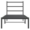 vidaXL Metalni okvir za krevet s uzglavljem crni 75x190 cm