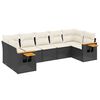 vidaXL 7-dijelni set vrtnih sofa od poliratana s jastucima crni