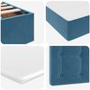 vidaXL Krevet s od storage s madracem Tamno plava 90 x 200 cm