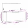 vidaXL Kutija za spremanje s pohranom Umjetnički hrast 90 x 35 x 35 cm
