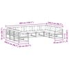 vidaXL Set vanjskih sofa s jastukom 9 pcs Prirodna i krem