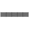 vidaXL Panel ograde 5 kom. 852 x 146 cm WPC i aluminij Siva