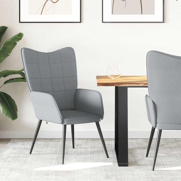 vidaXL Stolica za opu&scaron;tanje svjetlosiva od tkanine