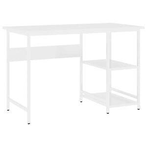 vidaXL Stol za računalo bijeli 105 x 50 x 72 cm od MDF-a i metala