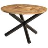 vidaXL Blagovaonski stol &Oslash; 110 x 75 cm masivno grubo drvo manga