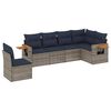 vidaXL 6-dijelni set vrtnih sofa od poliratana s jastucima sivi