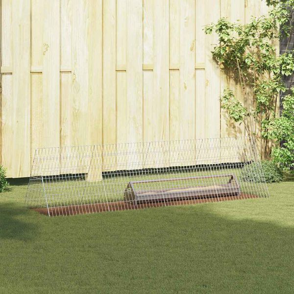 vidaXL Kavez za piliće Srebrno 215 x 55 x 55 cm Cinkani čelik