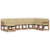 vidaXL Set vanjskih sofa s jastukom 8 pcs Prirodna i bež