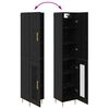 vidaXL Highboard 2 pcs Crni hrast Konstruirano drvo