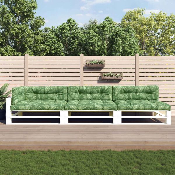 vidaXL Jastuci za palete 7 kom s uzorkom li&scaron;ća od tkanine