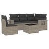 vidaXL 6-dijelni set vrtnih sofa od poliratana s jastucima svjetlosivi