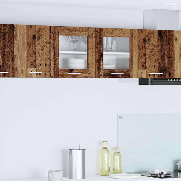 vidaXL Viseći ormarić s pohranom Stari drvo i bijela 80 x 31 x 40 cm