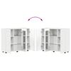 vidaXL Drveni ormar s pohranom Visoki sjaj bijela 88,5 x 30,5 x 73 cm