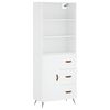 vidaXL Visoka komoda bijela 69,5x34x180 cm konstruirano drvo