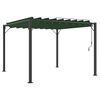 vidaXL Gazebo s krovom s roletnom 3 x 3 x 2,14 m Zelena