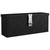 vidaXL Kutija za pohranu crna 50x15x20,5 cm aluminijska