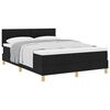 vidaXL Boxspring krevet s madracem Crna 140 x 200 cm tkanina