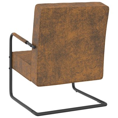 vidaXL Konzolna stolica smeđa od tkanine