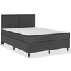 vidaXL Krevet od tkanine s oprugama tamnosivi 160 x 200 cm