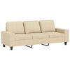vidaXL 3-dijelni set sofa krem od mikrovlakana