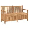 vidaXL Vrtna klupa s pohranom 150 x 60 x 90 cm Čvrsto teak drvo