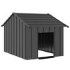 vidaXL Kućica za pse s krovom 83x130x85 cm pocinčani čelik