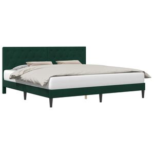 vidaXL Krevetna konstrukcija Tamnozelena 200 x 200 cm Bar&scaron;un