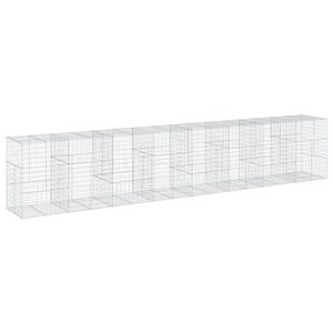 vidaXL Gabionska ko&scaron;ara s poklopcem 800x100x150 cm pocinčano željezo