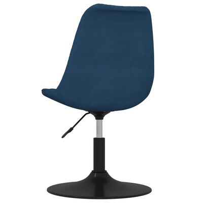 vidaXL Okretne blagovaonske stolice 4 kom plave baršunaste
