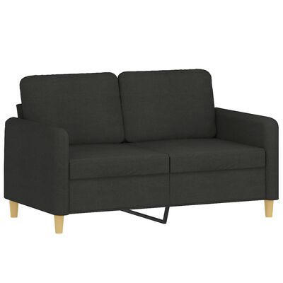 vidaXL 3-dijelni set sofa s jastucima crni od mikrovlakana
