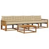 vidaXL Set vanjskih sofa 5 kom. Prirodna i bež