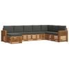 vidaXL Set vanjskih sofa 8 kom. Prirodna i antracit