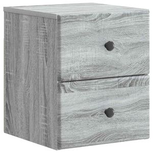 vidaXL Noćni ormarić za montažu na zid Siva sonoma 34,5 x 33 x 40 cm