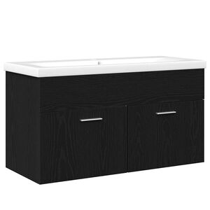 vidaXL Kupaonski ormar Crni hrast 90 x 38,5 x 46 cm Konstruirano drvo