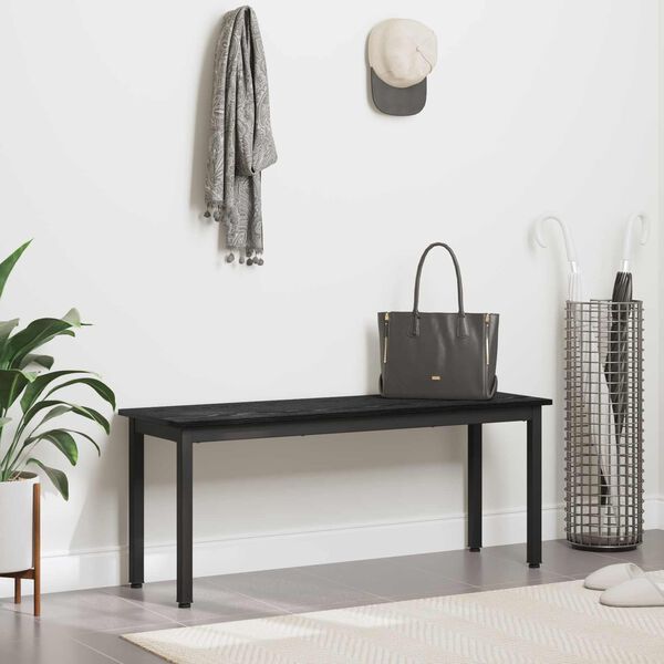 vidaXL klupa Crni hrast 110 x 35 x 45 cm Konstruirano drvo