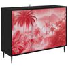 vidaXL Kreveta AACHEN Crni hrast 102 x 33 x 76 cm Konstruirano drvo