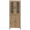 vidaXL Highboard Umjetnički hrast 69,5 x 34 x 180 cm Konstruirano drvo
