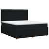 vidaXL Boxspring krevet s madracem Crna 140 x 190 cm Tkanina