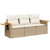 vidaXL 3-dijelni set vrtnih sofa od poliratana s jastucima bež