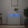 vidaXL Komoda s LED svjetlima bijela 80 x 35 x 75 cm