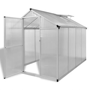 vidaXL Staklenik od ojačanog aluminija s okvirom 4,6 m&sup2;