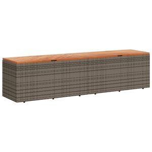 vidaXL Vrtna kutija za pohranu siva 220x50x54 cm od poliratana i drva