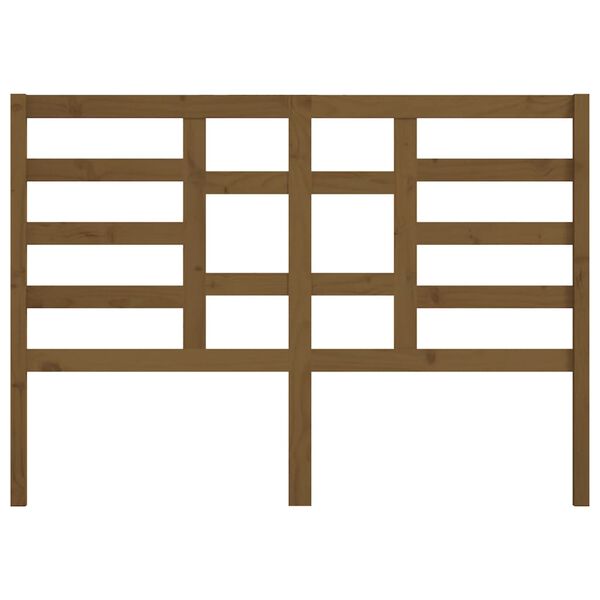 vidaXL Uzglavlje za krevet boja meda 126 x 4 x 104 cm masivna borovina