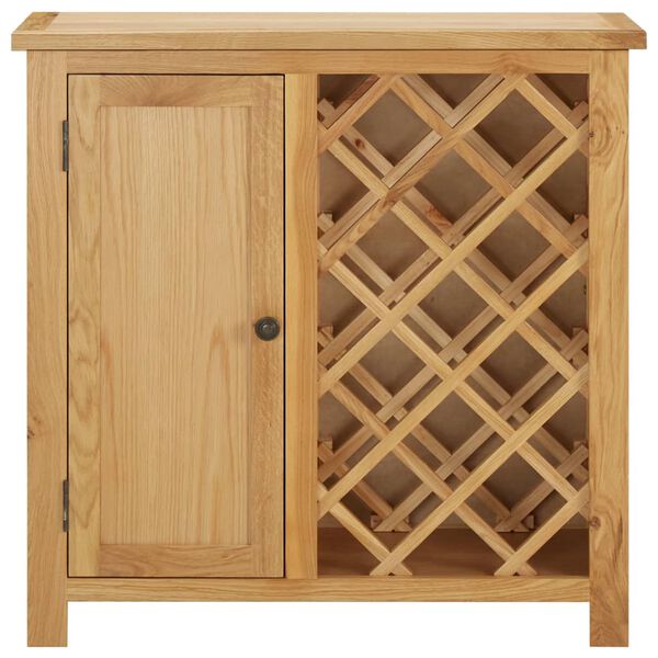 vidaXL Ormarić za vino za 11 boca 80 x 32 x 80 cm masivna hrastovina