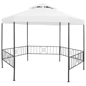 vidaXL Vrtna sjenica 323 x 275 x 265 cm bijela 180 g/m&sup2;