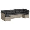 vidaXL 7-dijelni set vrtnih sofa svjetlosivi od poliratana