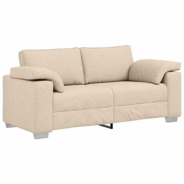 vidaXL Sofa 140cm Krema tkanina