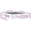 vidaXL Okvir kreveta boja betona 140x190 cm od konstruiranog drva