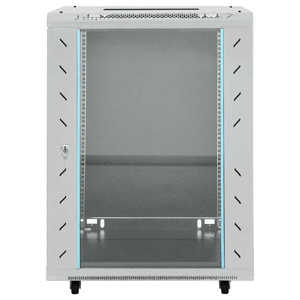 vidaXL Mrežni ormar s pohranom Siva 60 x 60 x 80 cm Čelik